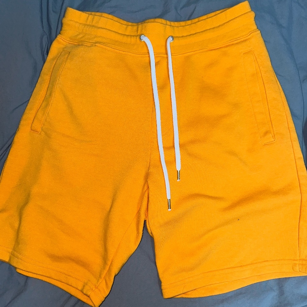 Men's Drawstring Shorts - US M - Deep Yellow - Loose Fit - Forever 21